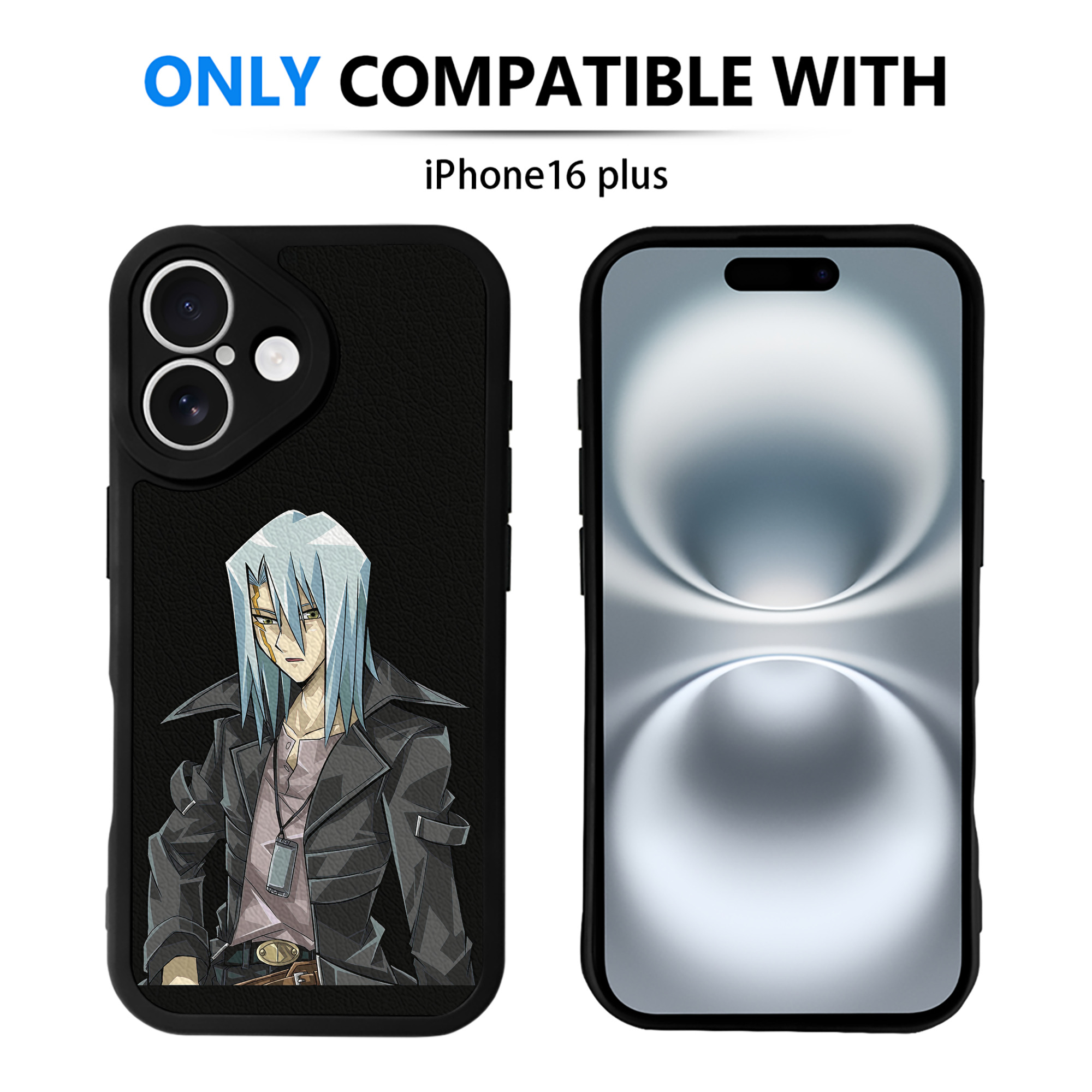 （画像用） 遊☆戯☆王 Yu-Gi-Oh! 【iPhone 16シリーズ対応】シリコンスマホケース（レザー調） 材質：シリコン